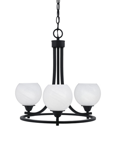 Paramount Three Light Chandelier in Matte Black (200|3403-MB-4101)