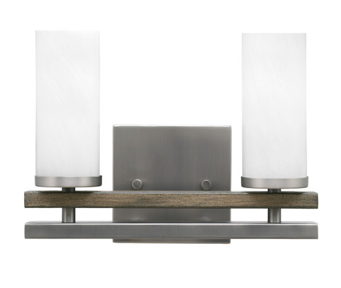 Belmont Two Light Bathroom Lighting in Graphite & Painted Distressed Wood-look (200|2712-GPDW-811)