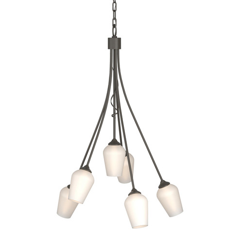 Flora Six Light Chandelier in White (39|103043-SKT-02-ZS0354)