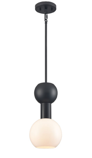 Lillooet One Light Pendant in Ebony With True Opal Glass (214|DVP49421EB-TO)