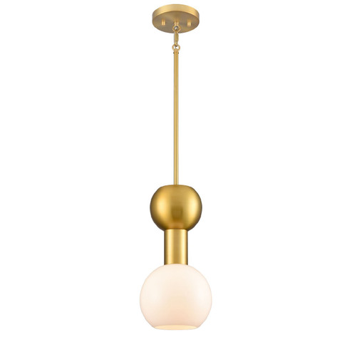 Lillooet One Light Pendant in Brass With True Opal Glass (214|DVP49421BR-TO)