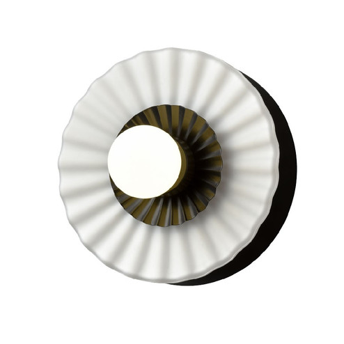 Waverly Heights One Light Wall Sconce in Multiple Finishes And Ebony With Half Opal Glass (214|DVP48801MF+EB-OP)