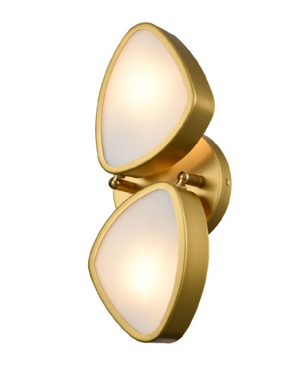 Northen Marches Two Light Wall Sconce in Brass With Half Opal Glass (214|DVP45401BR-OP)