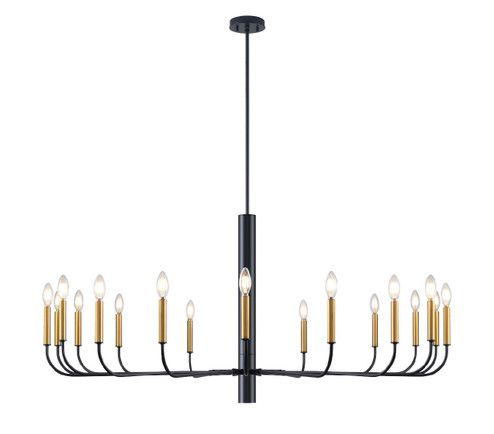 Olivia 18 Light Chandelier in Multiple Finishes And Graphite (214|DVP44050MF+GR)