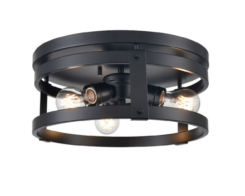 Oakhurst Three Light Flush Mount in Ebony (214|DVP40332EB)