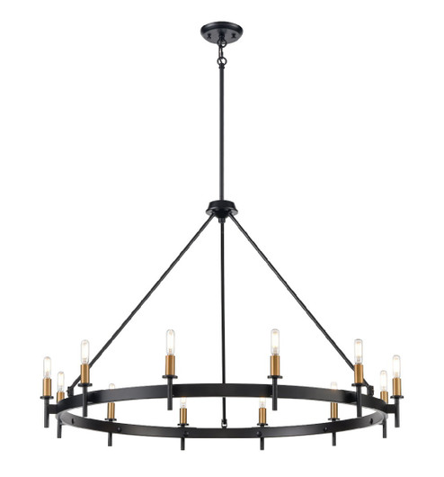 Cambrai 12 Light Chandelier in Multiple Finishes And Ebony (214|DVP27345MF+EB)