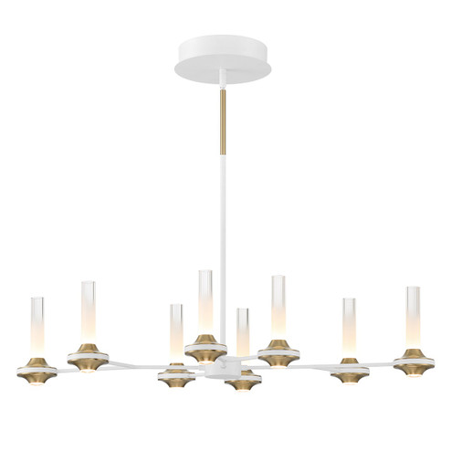Torcia LED Chandelier in White and Brass (40|45714-023)