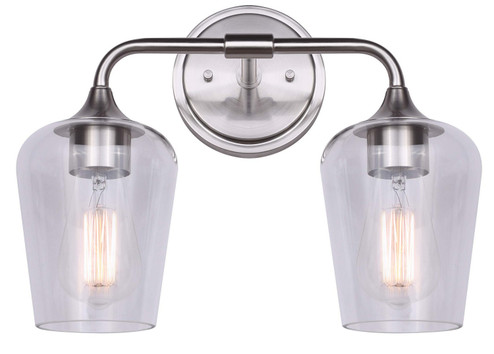Conall Two Light Vanity in Brushed Nickel (387|IVL1102A02BN)