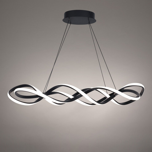 Interlace LED Pendant in Black (34|PD-47839-BK)