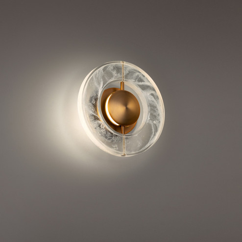 Cymbal LED Wall Sconce in Aged Brass (281|WS-62110-AB)