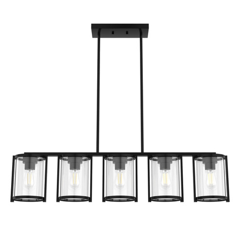 Astwood Five Light Linear Chandelier in Matte Black (47|48013)