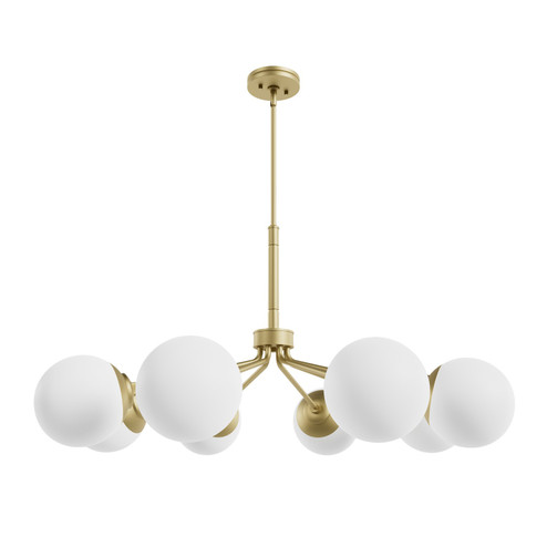 Hepburn Eight Light Chandelier in Modern Brass (47|19853)