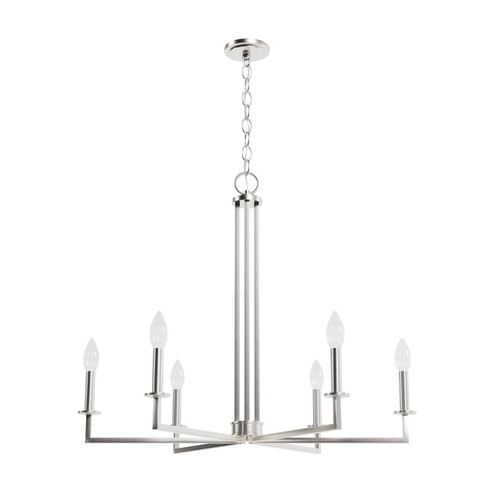 Bearden Six Light Chandelier in Brushed Nickel (47|19621)