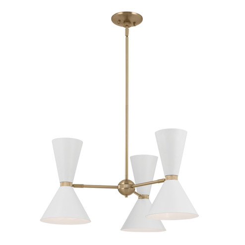 Phix Six Light Chandelier in Champagne Bronze (12|52565CPZWH)
