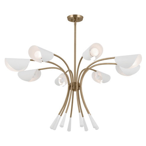 Arcus Eight Light Chandelier in Champagne Bronze (12|52560CPZWH)