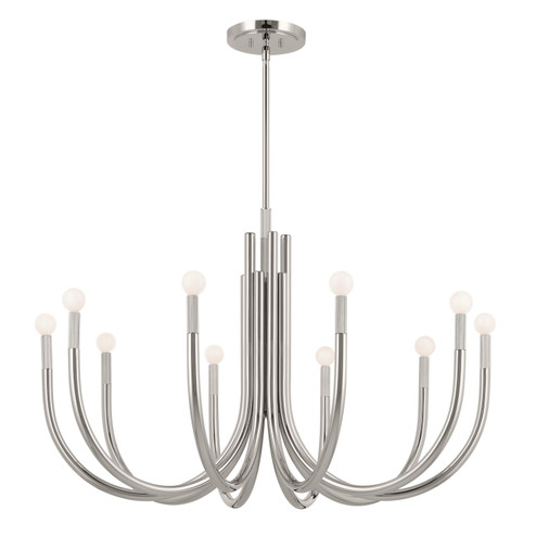 Odensa Ten Light Chandelier in Polished Nickel (12|52551PN)