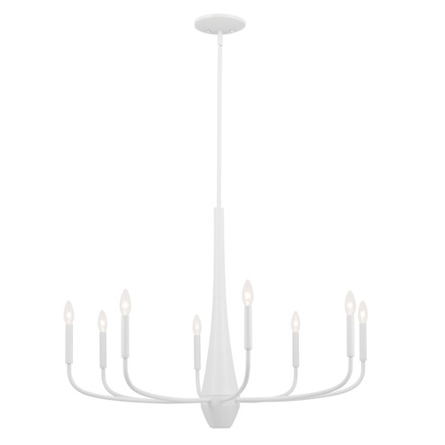 Deela Eight Light Chandelier in White (12|52526WH)