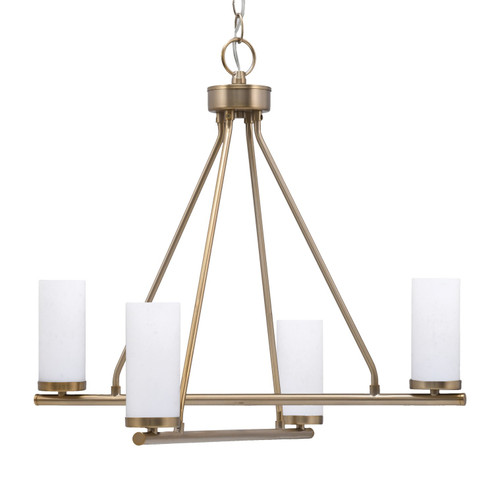 Trinity Four Light Chandelier in New Age Brass (200|2804-NAB-801B)