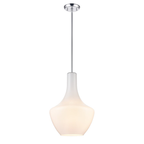 St Julian One Light Pendant in Chrome With True Opal Glass (214|DVP25810CH-TO)