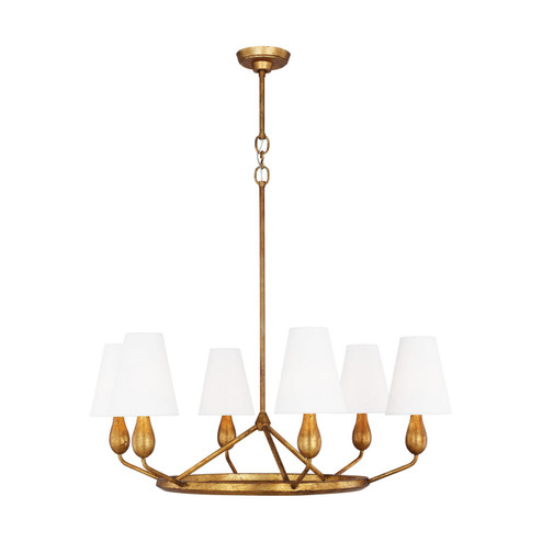 Ziba Six Light Chandelier in Antique Gild (454|TC1186ADB)