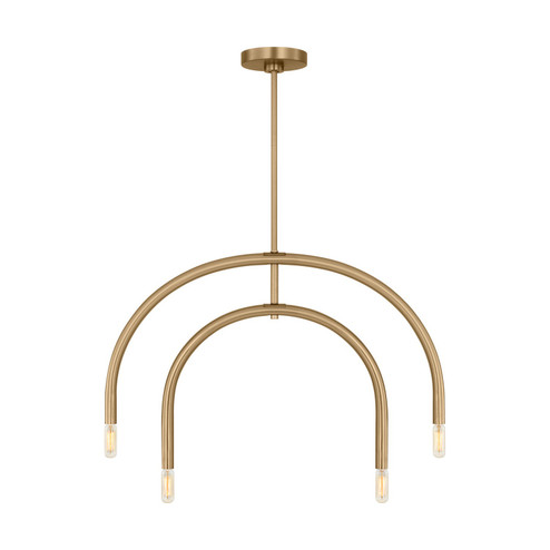 Hadden Four Light Chandelier in Satin Brass (454|DJC1104SB)