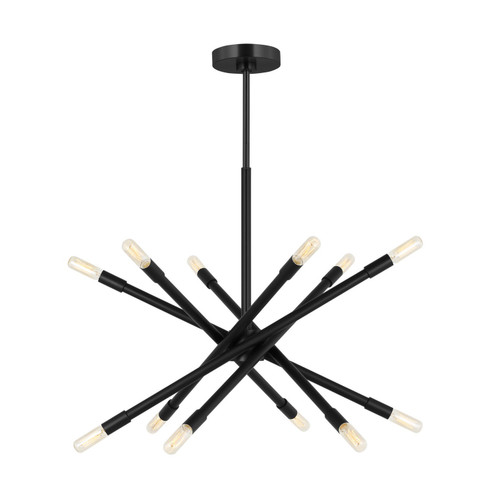 Eastyn 12 Light Chandelier in Midnight Black (454|CC16712MBK)