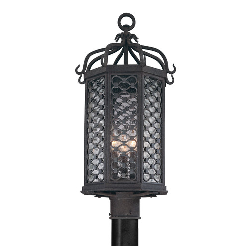 Los Olivos Three Light Post Lantern in Textured Iron (67|P2375-TRN)