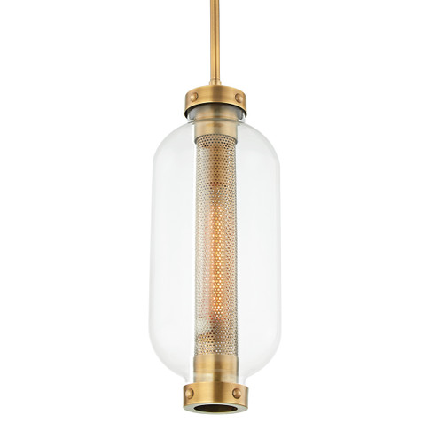 Atwater One Light Hanging Lantern in Patina Brass (67|F7037-PBR) Atwater One Light Hanging Lantern in Patina Brass (67|F7037-PBR)