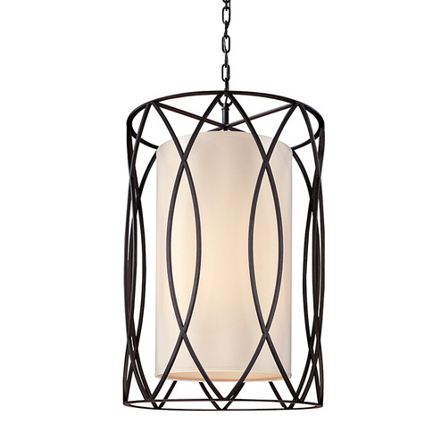 Sausalito Four Light Pendant in Textured Iron (67|F1284-TRN)