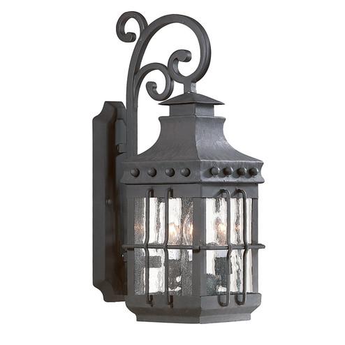 Dover Three Light Wall Lantern in Textured Black (67|B8971-TBK)