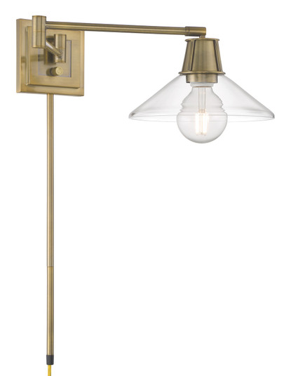 Dillon One Light Wall Sconce in Antique Brass (185|6661-AN-CL)