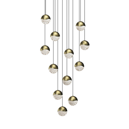 Grapes LED Pendant in Brass (69|2917.14-MED)