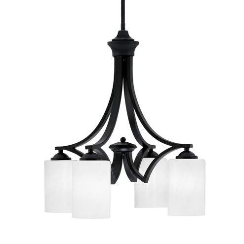 Zilo Four Light Chandelier in Matte Black (200|568-MB-3001)
