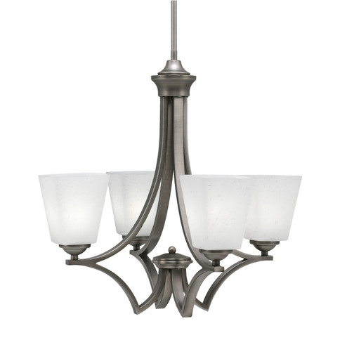 Zilo Four Light Chandelier in Graphite (200|564-GP-460)