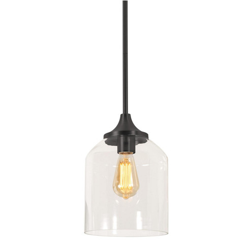 William One Light Pendant in Black (162|WMMP08MBBK)