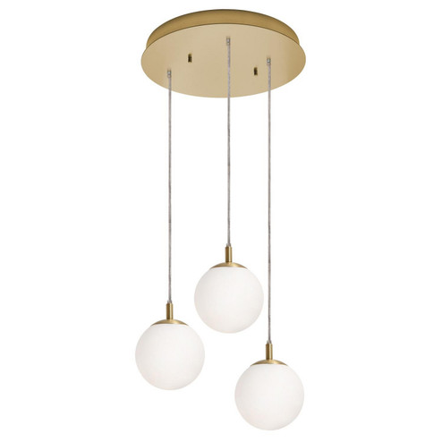 Loretto Three Light Pendant in Satin Brass (162|LRTP07MBSBRND3)