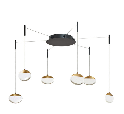 Athena LED Pendant in Matte Black/Brushed Brass (397|10063PN-MB:BB)