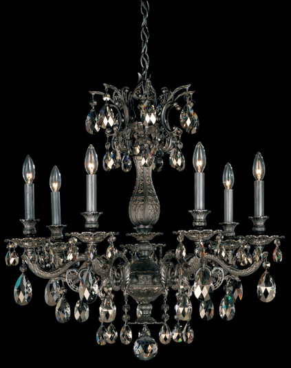 Milano Seven Light Chandelier in Antique Silver (53|5677-48S)