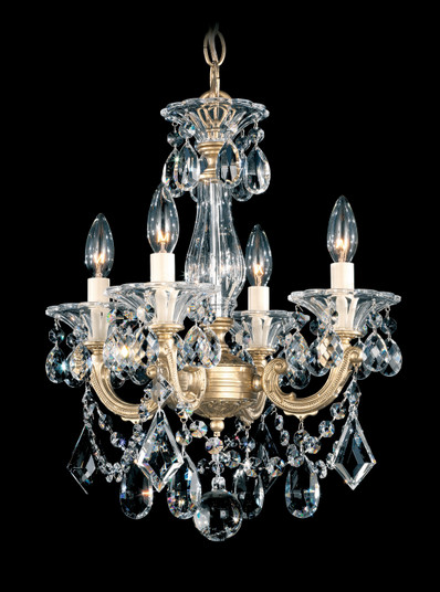 La Scala Four Light Chandelier in Antique Silver (53|5344-48R)