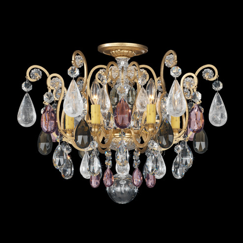 Renaissance Rock Crystal Six Light Semi-Flush Mount in French Gold (53|3584-26CL)