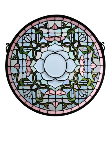 Tulip Bevel Medallion Window in Zair Bevel Pink (57|99019)