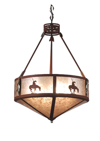 Trails End Four Light Inverted Pendant in Rust (57|82337)
