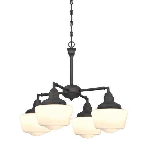 Scholar Four Light Chandelier/Semi-Flush Mount in Oil Rubbed Bronze (88|6342000)