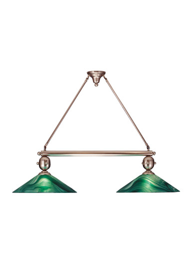 Deco Ball Two Light Island Pendant in Nickel (57|72662)