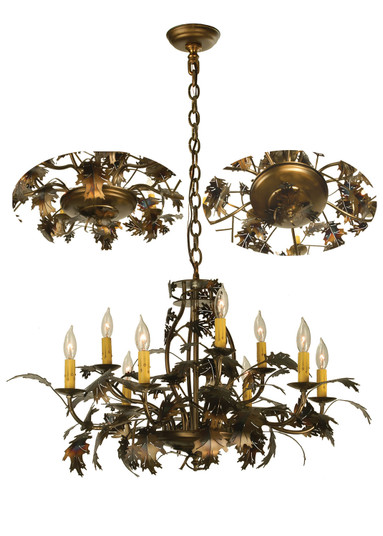 Oak Leaf Nine Light Chandelier in Antique Copper Burnished (57|70624)