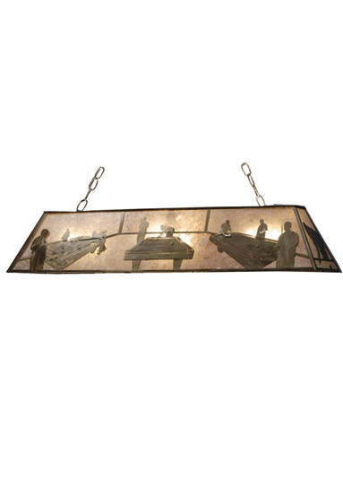 Pool Hall Nine Light Oblong Pendant in Antique Copper (57|69613)