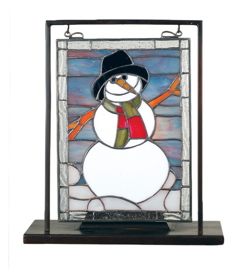 Snowman Mini Tabletop Window in Craftsman Brown (57|68340)