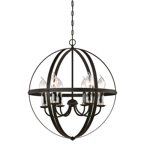 Stella Mira Six Light Chandelier in Oil Rubbed Bronze With Highlights (88|6339000)