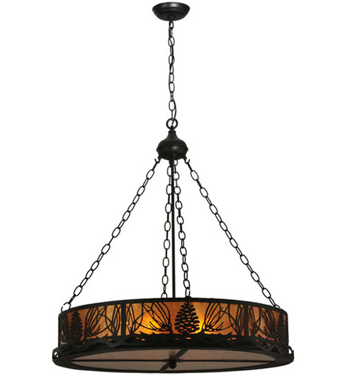 Mountain Pine Six Light Inverted Pendant in Black Metal (57|50026)