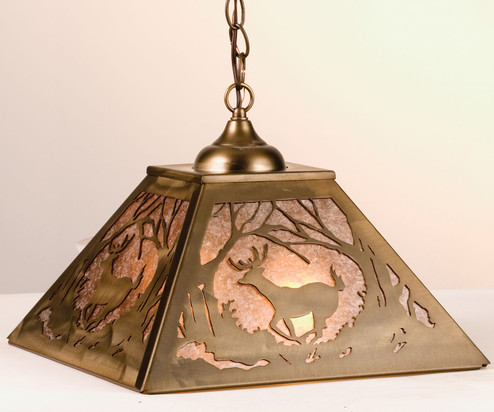 Deer At Dawn Two Light Pendant in Antique Copper (57|38690)